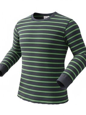 GAP Black and White Striped Long Sleeve Top